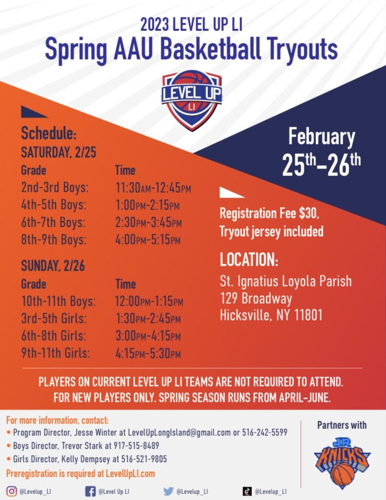 Spring AAU Tryouts 2023